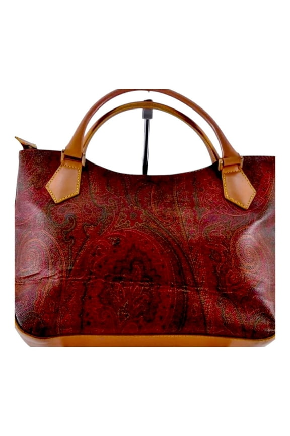 by Etro Milano Adult Leather Paisley Hobo Handbag, Wine Red, 1-Piece with Wallet
