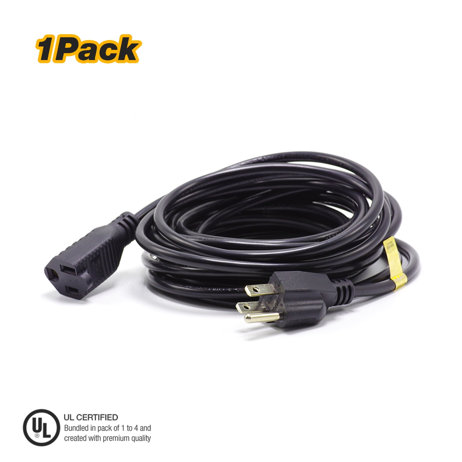EtroLighting 1 Pack 20 ft All purpose Power Extension Cord for indoor/Outdoor, WMT1691