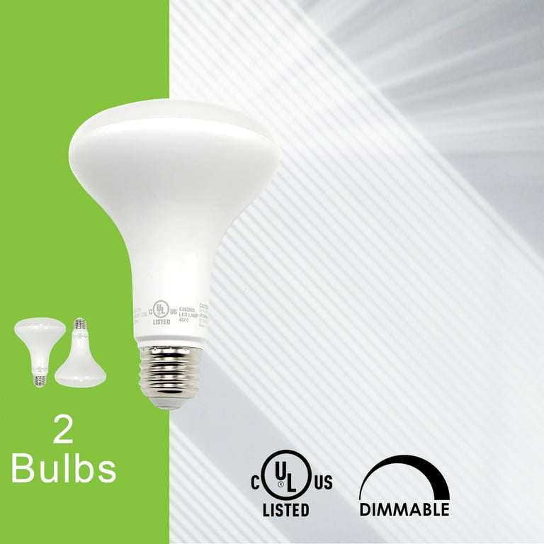 Etrolighting 2 Pack LED E26 120V 11W 5000K Dimmable Light Bulb UL Listed Wmt1779