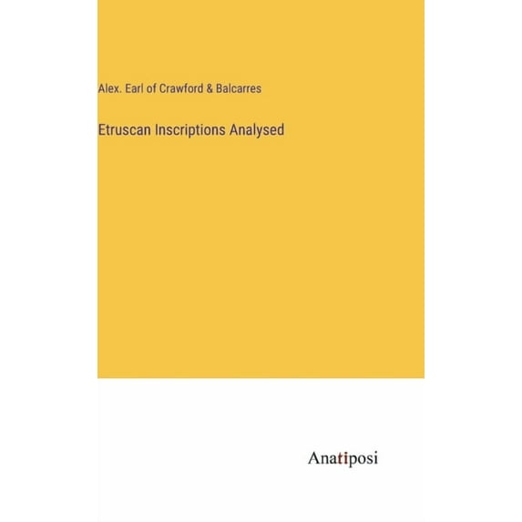 Etruscan Inscriptions Analysed