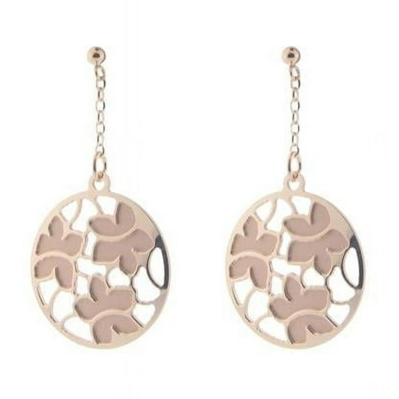 Etruscan Rose Gold Flower Earrings in Sterling Silver