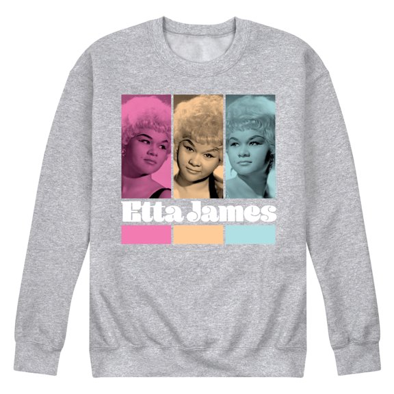 Etta James - Portrait Grid - Men's Crew Fleece Sweatshirt