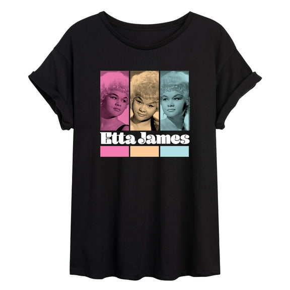 Etta James - Portrait Grid - Women's Oversized Graphic T-Shirt
