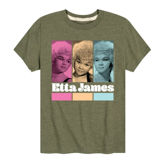 Etta James - Portrait Grid - Youth Short Sleeve Graphic T-Shirt