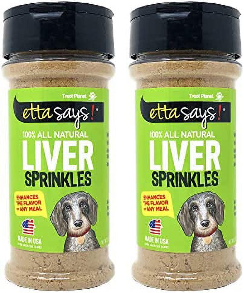 Etta Says! Liver Sprinkles for Dogs Pack of 2 3 oz. Made in the USA