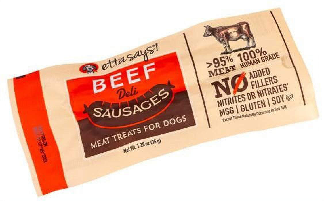 Etta Says! Sausage Link Dog Treat Display Beef 1.25 oz