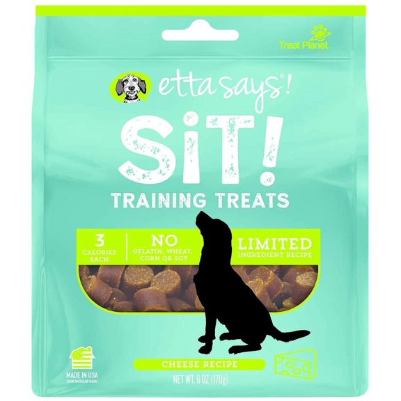 Etta Says! Sit! Dog Training Treats Cheese Recipe 6 oz