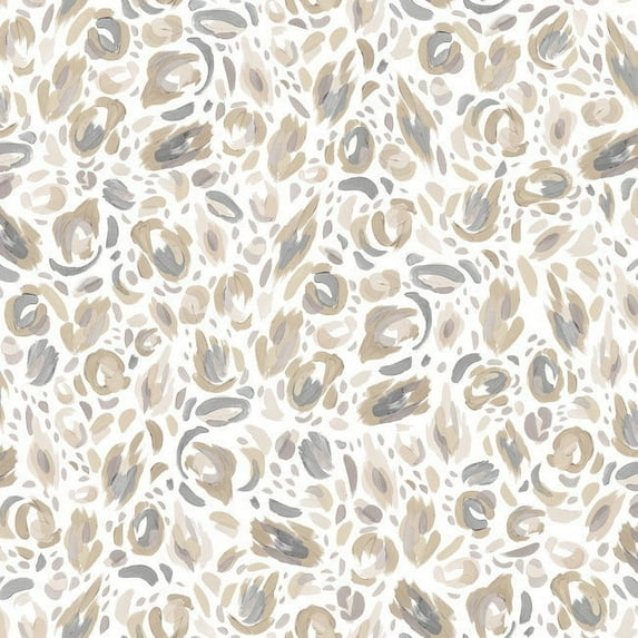 EttaVee Brushstroke Leopard Peel & Stick Wallpaper