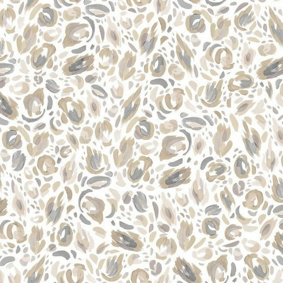 EttaVee Brushstroke Leopard Peel & Stick Wallpaper