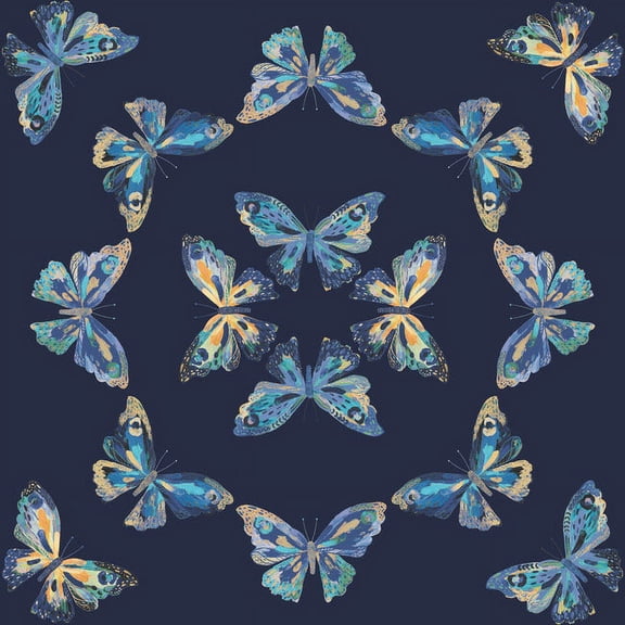 EttaVee Papillon Peel & Stick Wallpaper