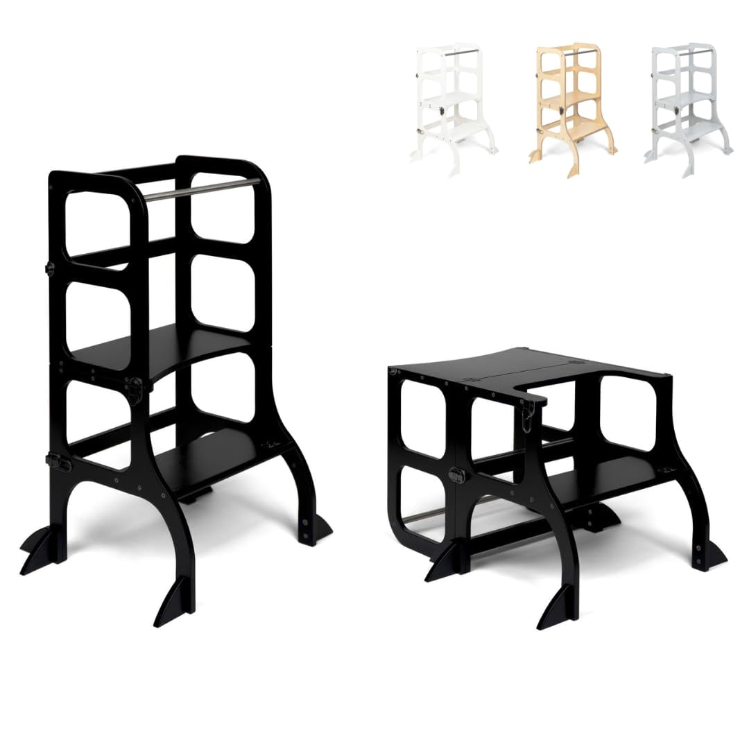 Ette Tete STEP'n'SIT® • Montessori Helper Tower - Table • Convertible ...