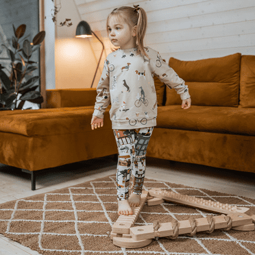 Ette Tete TipiToo Balance beam Mini set, 3 beams varnished with jute rope, 23in each