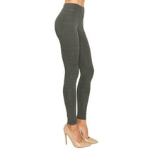 EttelLut Cotton Spandex Full Leggings Pants Activewear for Women Charcoal XXL