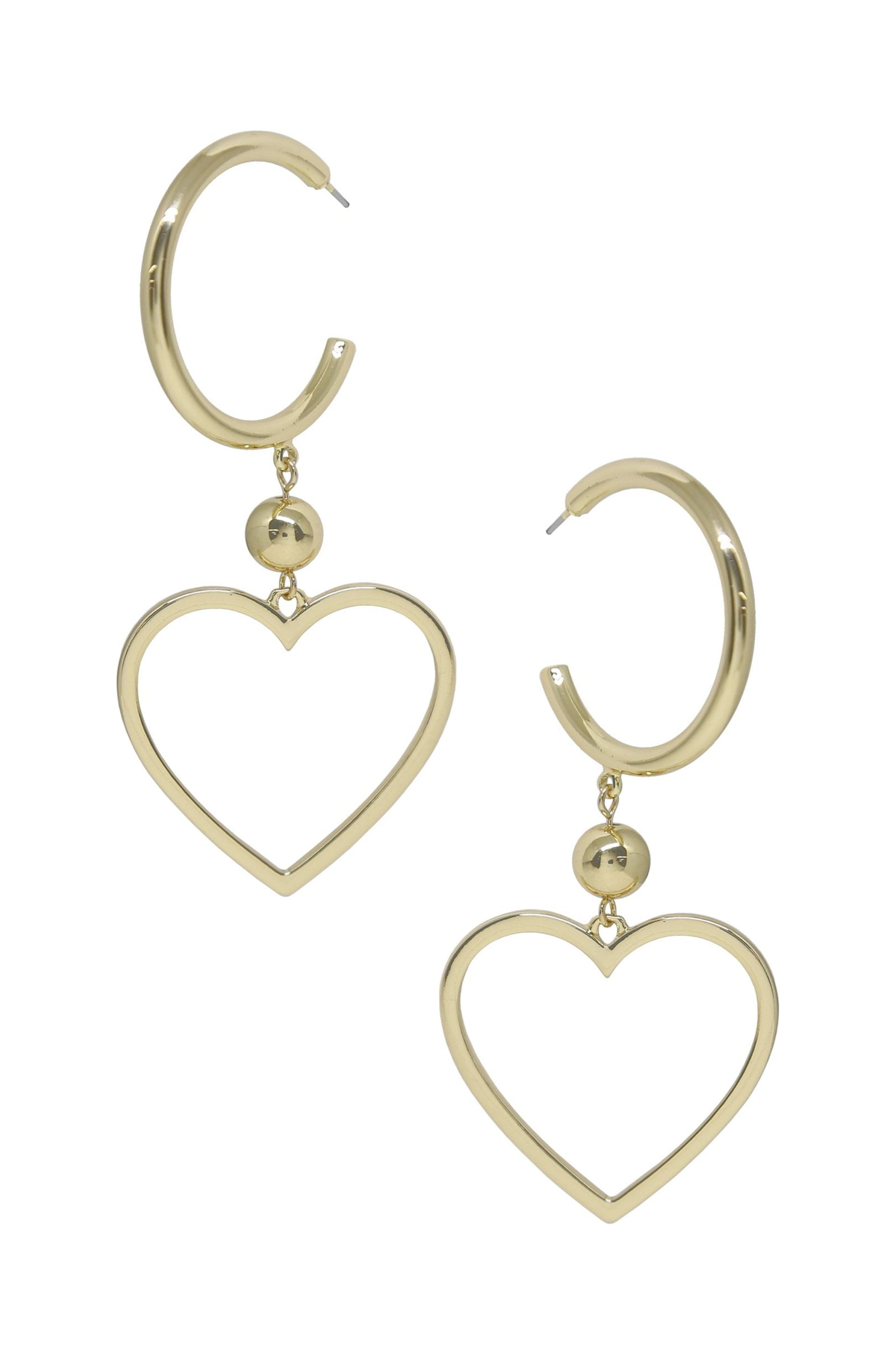 Ettika heart shop earrings
