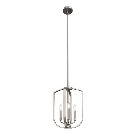 Ettore 14"W 3-Light Pendant Light Fixture by Kichler Brushed Nickel Finish