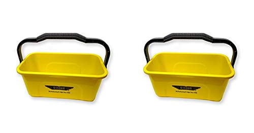 Ettore 6 Gallon Super Bucket With Handle - 3 Pack, Heavy-Duty Soft-Walled Buckets