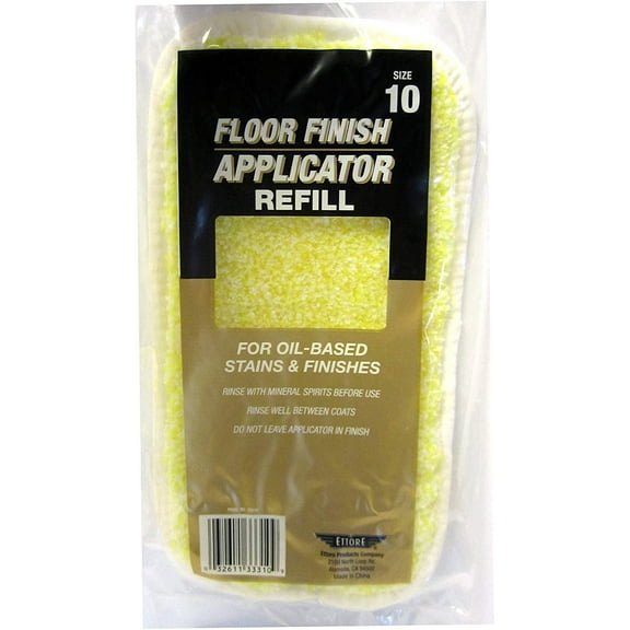 Ettore Products Floor Finish Applicator Refill - Oil-Based, 10 Inch Floor Applicator Pad