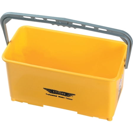 Ettore 6-gallon Super Bucket - 24 quart - Handle - 10.5" x 21.8" x 11.8" - Yellow - 1 Each