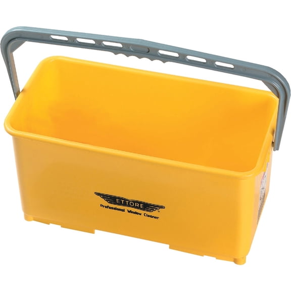 Ettore 6-gallon Super Bucket - 24 quart - Handle - 10.5" x 21.8" x 11.8" - Yellow - 1 Each