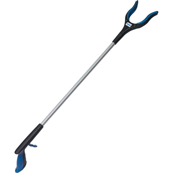 Ettore Grip'n Grab: Multi-Purpose Reach Tool with Rotating Rubber Grip Head, Blue