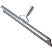 Ettore Industrial Duty Steel Floor Squeegee 24 Rubber Blade - Durable, Sturdy, Changeable Blade, Rust Proof - Steel Gray