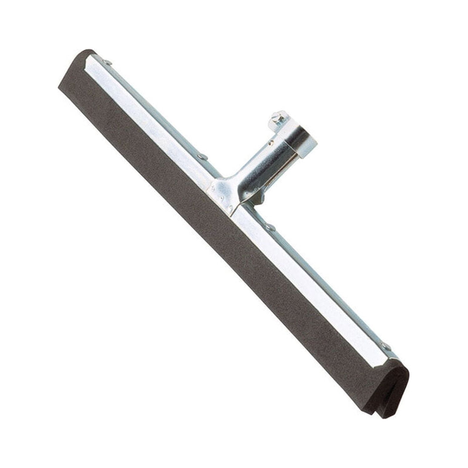 Ettore 18" Black Rubber Floor Squeegee with Steel Frame