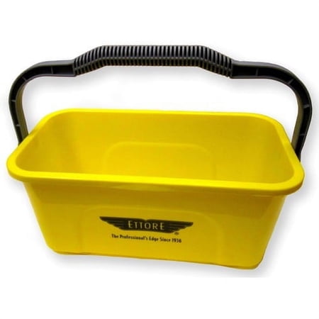 Ettore Super Compact Bucket 12 quart - Heavy Duty, Sturdy Handle, Compact, Ergonomic Grip - 7.3" x 17.5" - Yellow - 1 / Each
