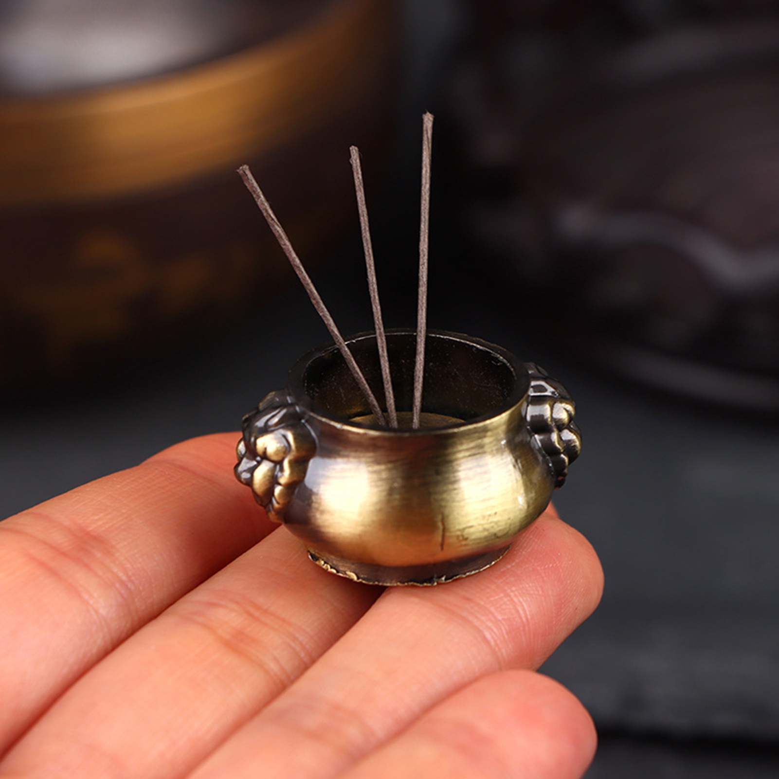 Ettsollp 1/12 Scale Doll House Stove Mini Cauldron Pot Realistic Dollhouse Figurine for Halloween Party Favors Fairy Gardens