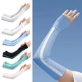 thumbnail image 1 of Ettsollp 1 Pair Moisture-Wicking Arm Sleeves Solid Color High Elastic Super Soft Breathable Quick-drying UV-proof Sports Arm Sleeves, 1 of 8