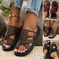 thumbnail image 1 of Ettsollp 1 Pair Plus Size Women Sandals Anti-Slip Sole Breathable Hollow Mesh Lightweight Slide Sandals Arch Support Summer Beach Footwear, 1 of 8