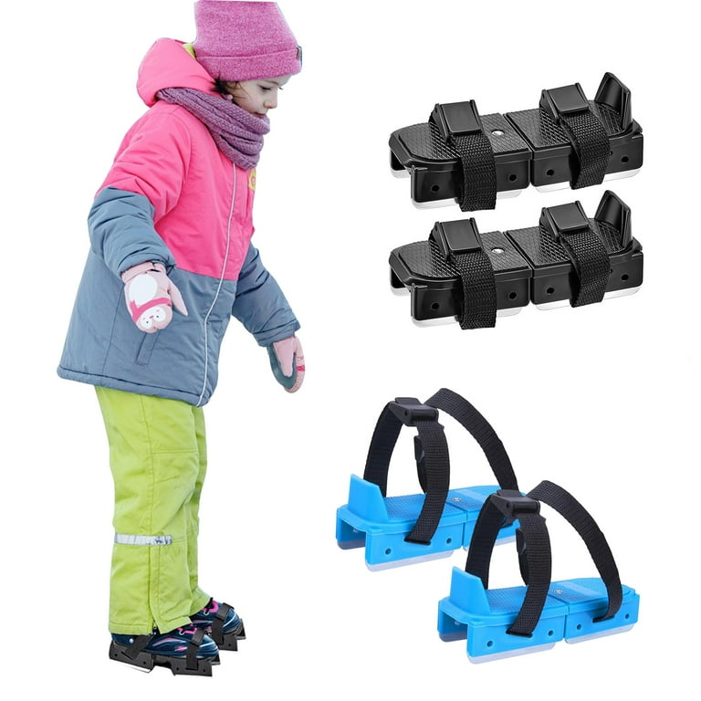 Ettsollp 1 Pair Toddler Ice Skates Adjustable Quick Release Simple Installation Junior Skater Ice Skates with Strap Fastening