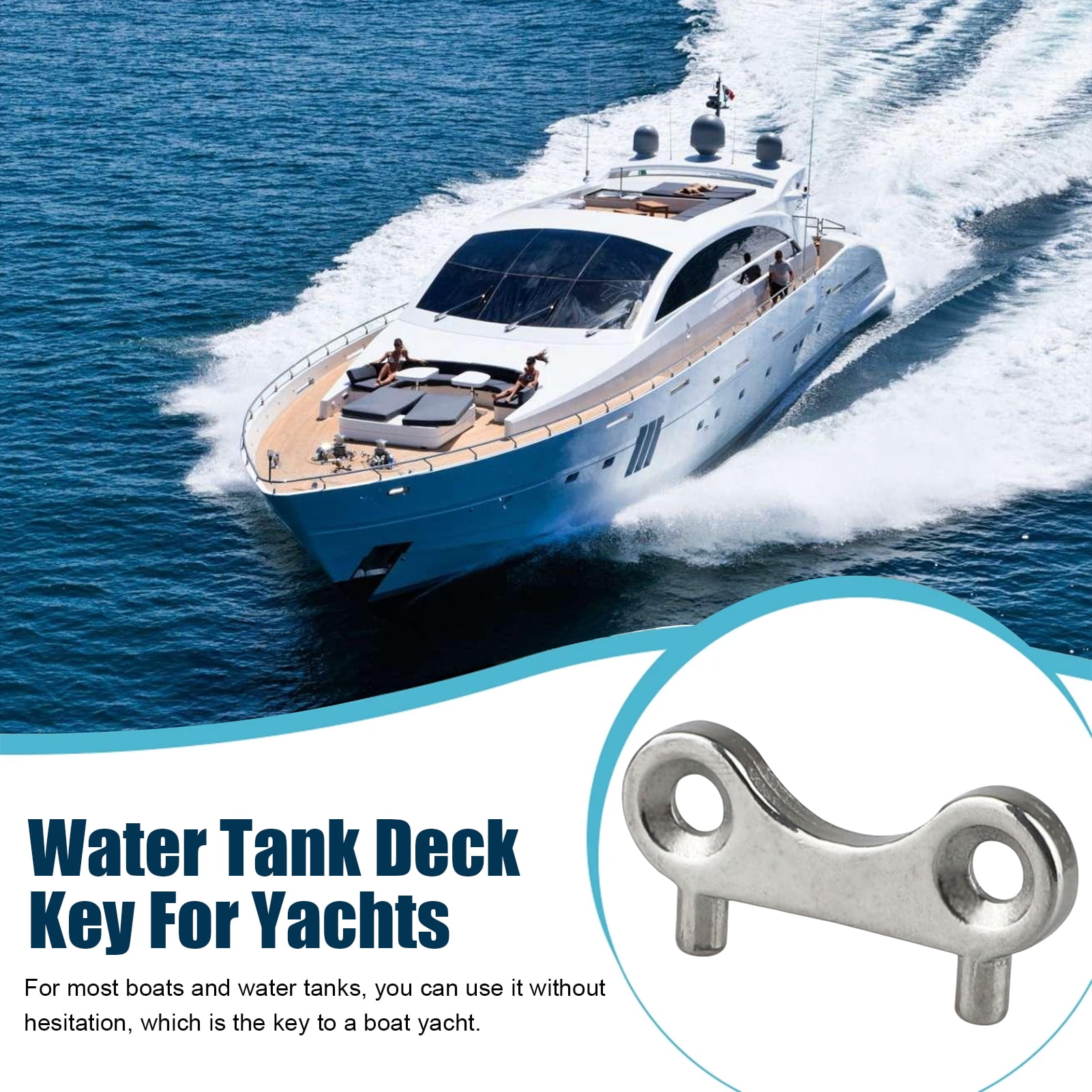 Ettsollp 1 Pair Yacht Fuel Cap Key Switch Marine Boat Fuel Cap Key