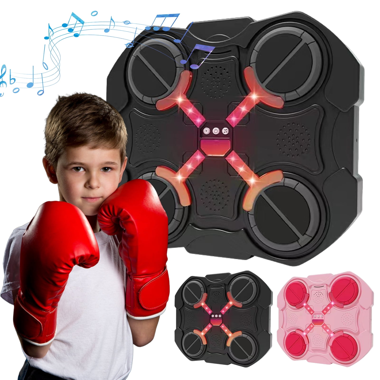 2025 Smart Music Boxing Machine With Gloves - Wall Mounted Bluetooth Target For Home Workouts, Kids & Adults