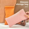 thumbnail image 1 of Ettsollp 2 Pcs Sunglasses Pouch Soft Auto-Closing Stylish Case Faux Leather Anti-Scratch Lining Compact Glasses Bag Microfiber Screen Cleaning Bag, 1 of 7