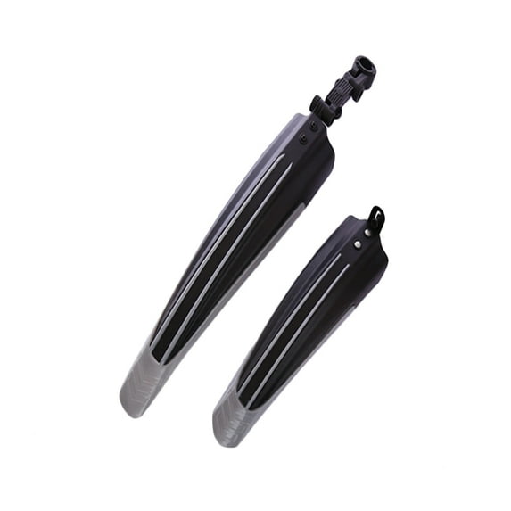 Ettsollp 2Pcs Bicycle Cycling Front Rear Mudguard Set Mountain Road Bike Tire Fender-Black + Grey
