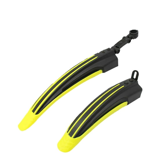 Ettsollp 2Pcs Bicycle Cycling Front Rear Mudguard Set Mountain Road Bike Tire Fender-Fluorescent Yellow