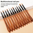 thumbnail image 1 of Ettsollp 2Pcs Nail Art Brush Professional Flexible Bristle Manicure Painting Pen Fine Detail DIY Nail Brush for Nail Tips Drawing, 1 of 8