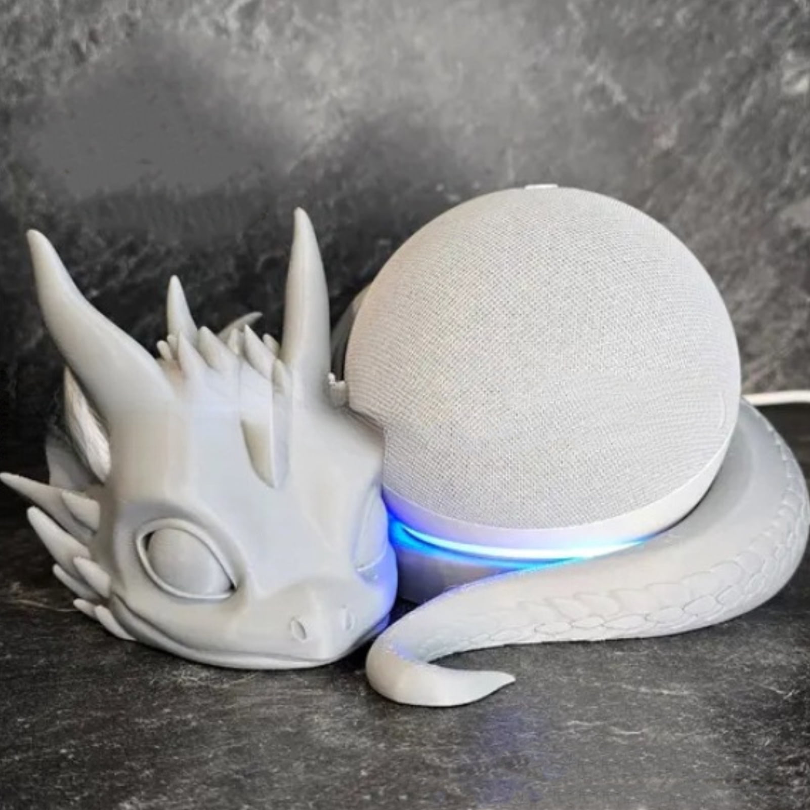 Ettsollp 3D Printed Dragon Speaker Stand Lying Dragon Smart Speaker ...