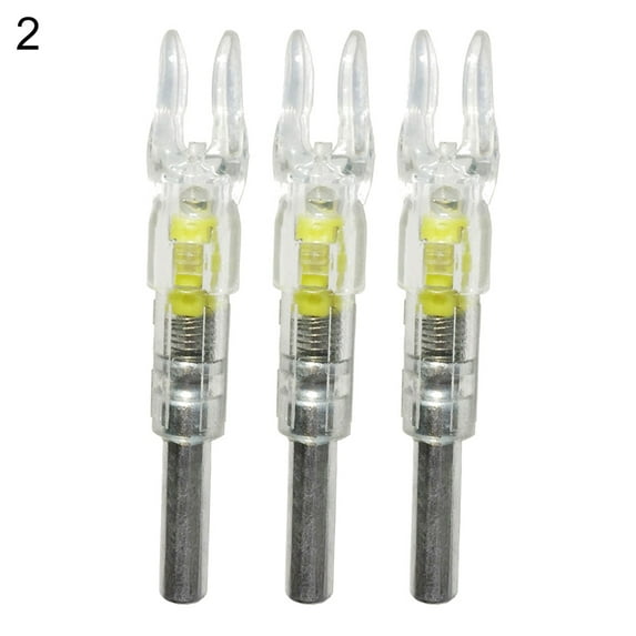 Ettsollp 3Pcs/Box Hunting Bowstring Activated LED Lighted Nock for 6.2/6.25mm Arrow Shaft-Yellow