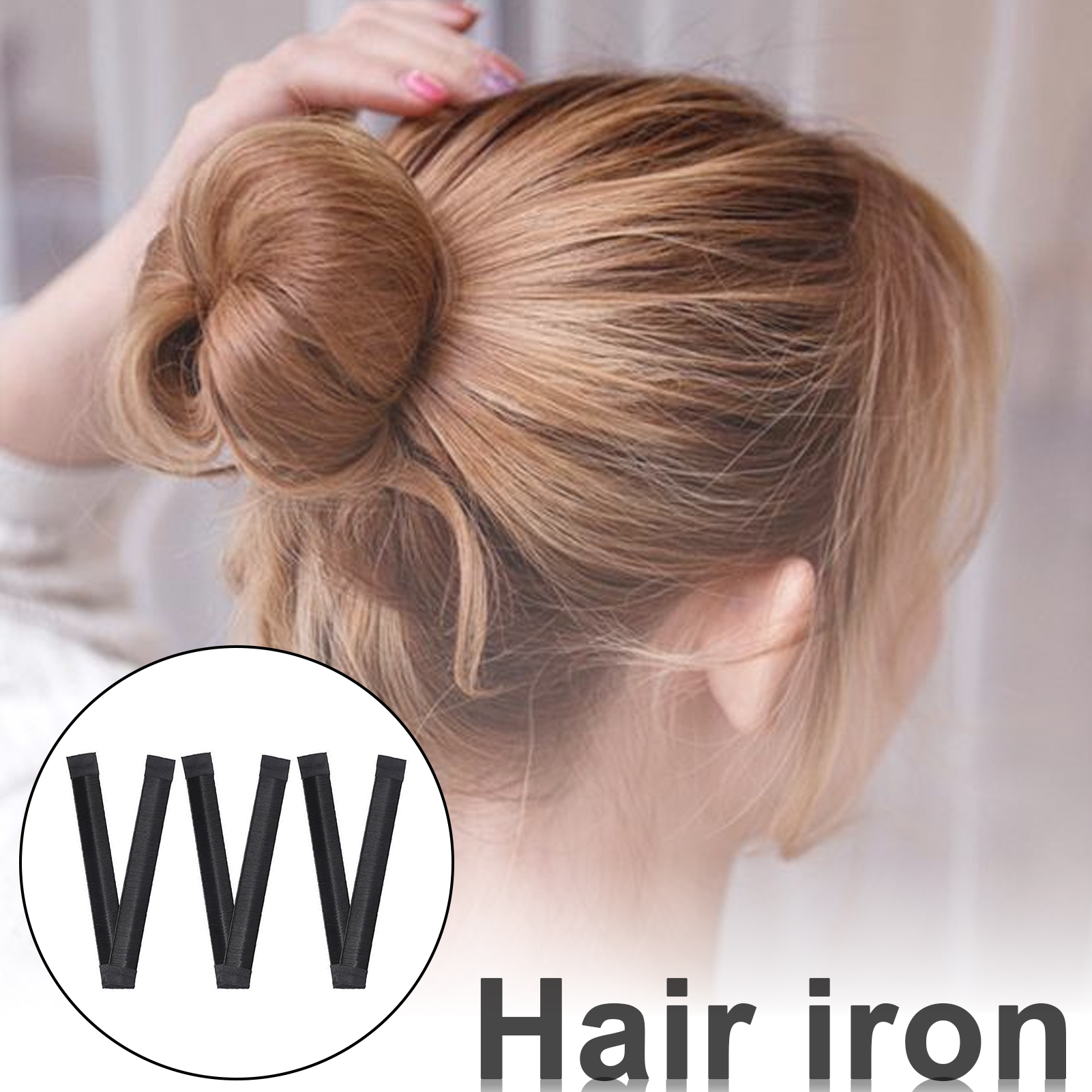 2 Stück Strass-Blumen-Haarspangen – Lazy Hair Curler & Dutt Maker Für Elegante Frisuren