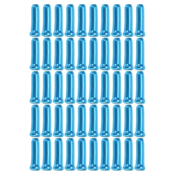 Ettsollp 50Pcs Aluminum Bicycle Bike Brake Shifter Derailleur Inner Cable Wire End Caps-Blue