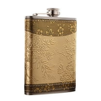 Ettsollp 8oz Portable Liquor Whiskey Pocket Bottle Hip Flask Funnel Cup Gift Box Set-