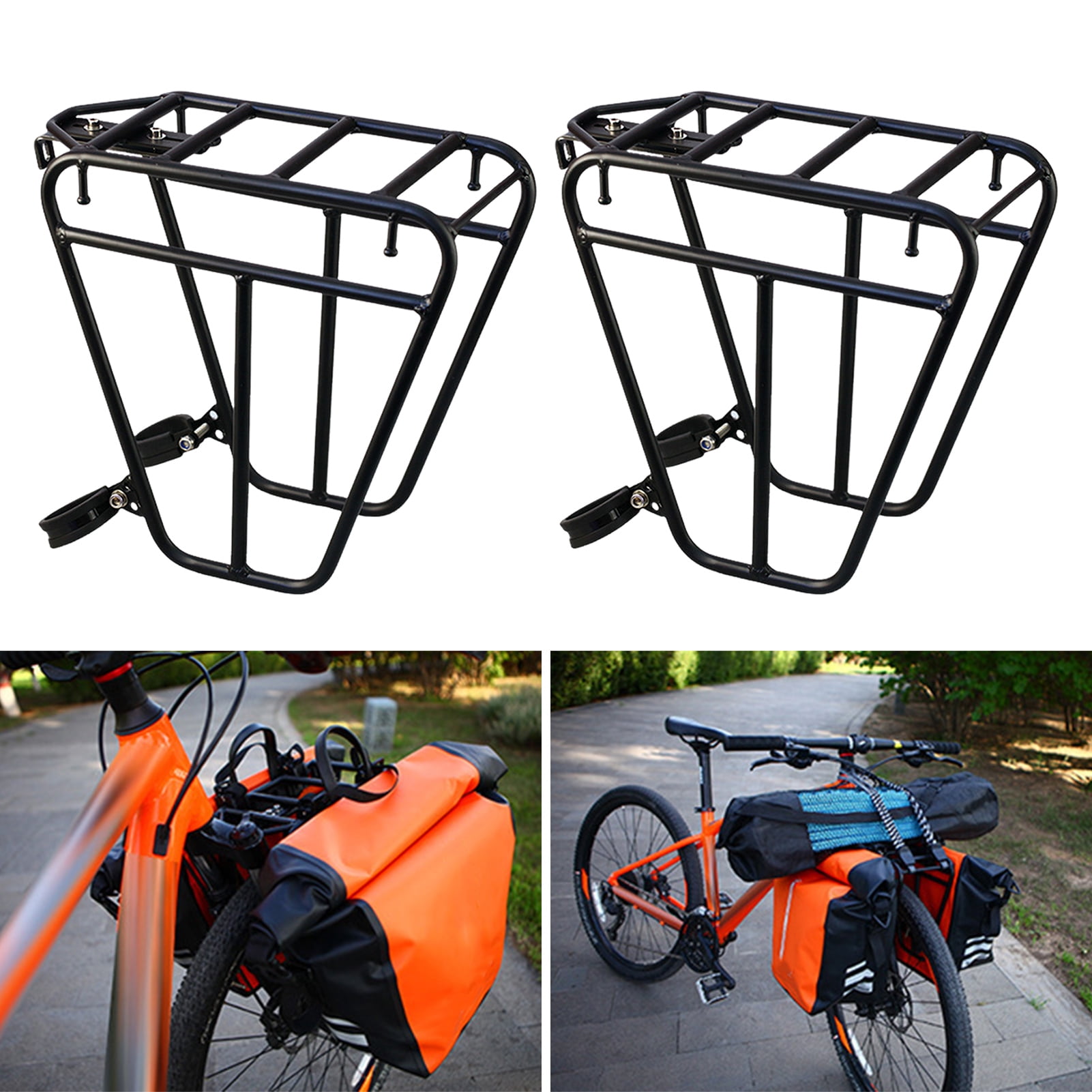 Ettsollp Bike Cargo Rack Front Fork Luggage Carrier Rack Heavy Duty ...