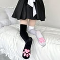thumbnail image 1 of Ettsollp Cat Paw Thigh High Socks for Women 3D Toe Beans Cat Claw Pad Socks Elastic Knee-High Stockings with Silicone Grips Animal Cosplay Outfit, 1 of 7