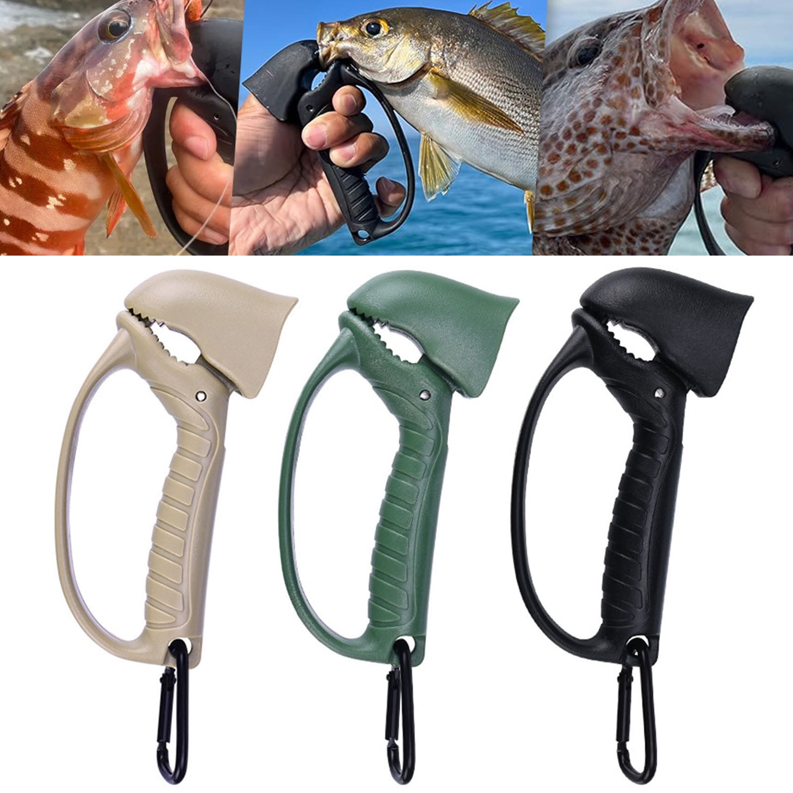 Ettsollp Fish Lip Gripper with Carabiner Anti-slip Handle Lightweight ...