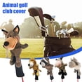 thumbnail image 1 of Ettsollp Golf Club Head Cover Soft Animal Driver Headcover Plush Lion/Tiger/Hippo/Monkey/Sheep Golf Accessory for Woods And Drivers, 1 of 8