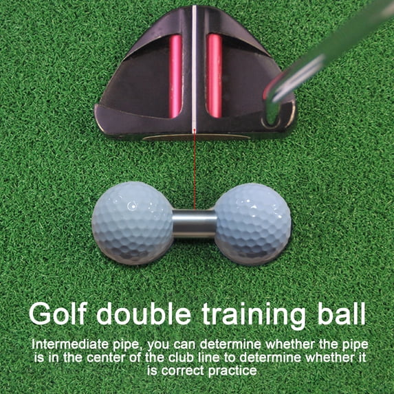 Ettsollp Golf Practice Double Ball with Tube Balance Putting Trainer Dual Ball Training Aid Tool Golf Accessories Men Dad Husband Gift