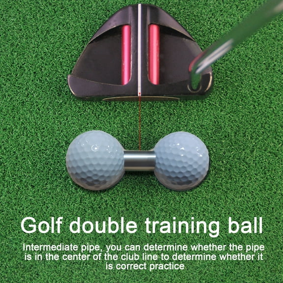 Ettsollp Golf Practice Double Ball with Tube Balance Putting Trainer Dual Ball Training Aid Tool Golf Accessories Men Dad Husband Gift