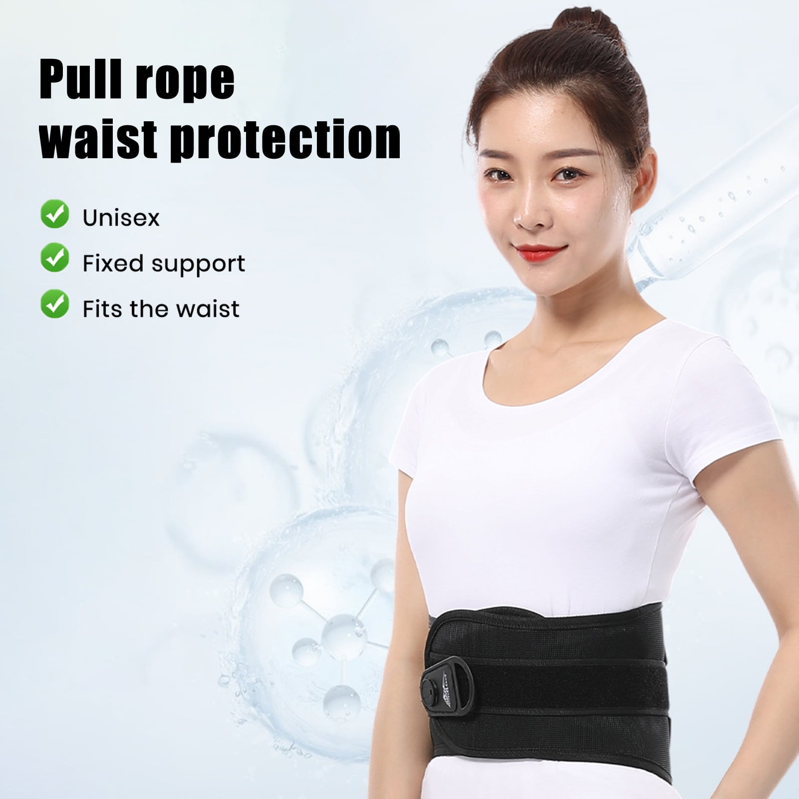 Ettsollp Lumbar Decompression Back Brace Adjustable Semi-Rigid ...
