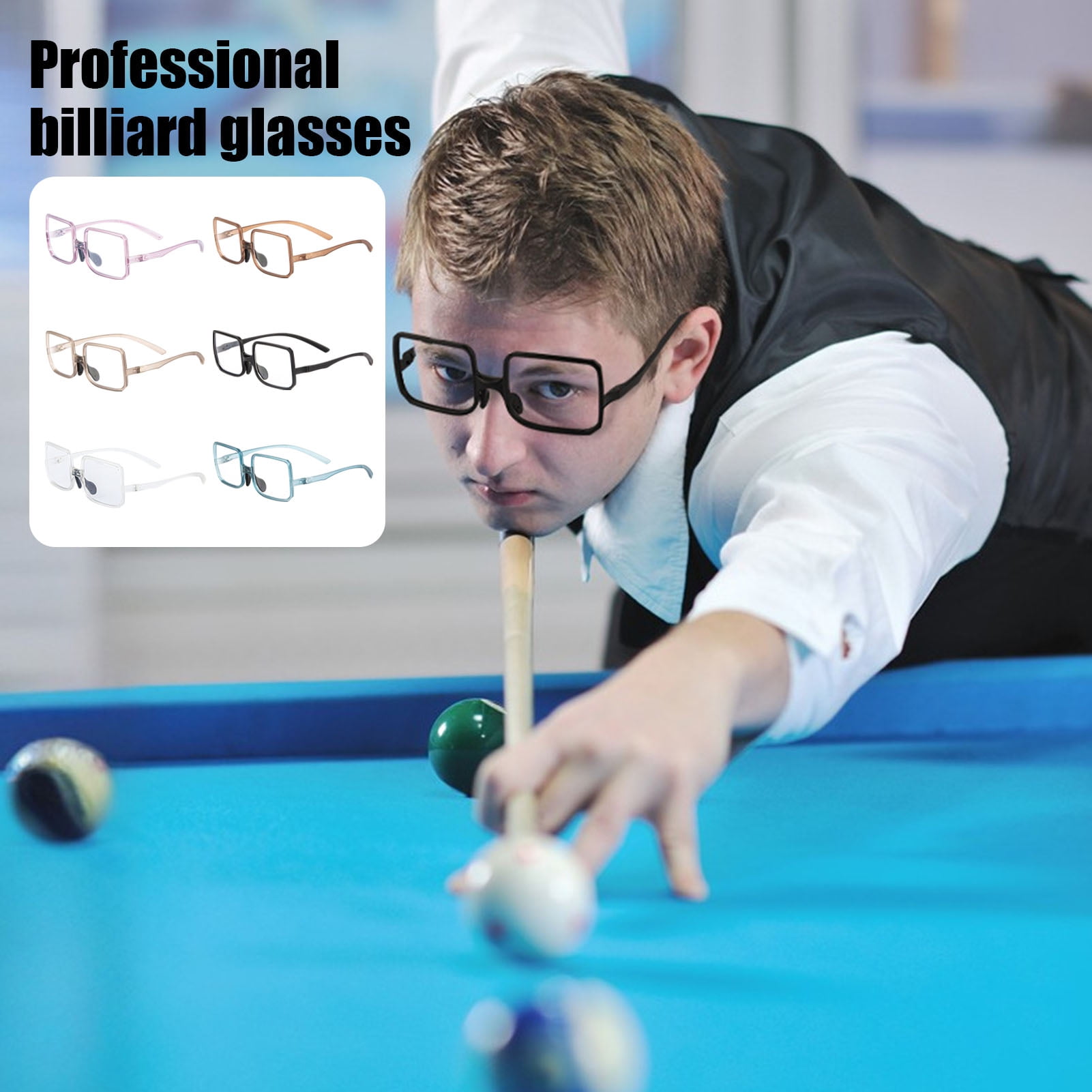 Yeselino Professionele Biljart Snooker Goggles Full Frame Biljart Competitie Eyewear Mode Biljart Speler Bril
